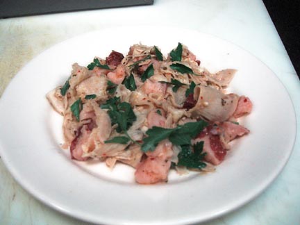 shaved tripe salad